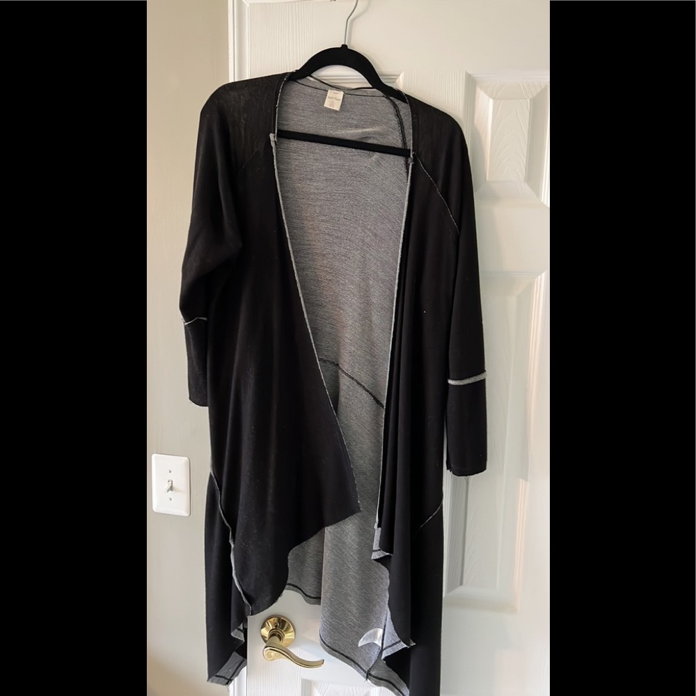 Wild Pearl long black cardigan size M
